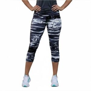 Calvin Klein Leggings Women XL Performance Active Athletic Yoga Teal Black